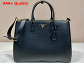 Prada Extra Large Prada Galleria Leather Bag in Black 1BA802 Replica