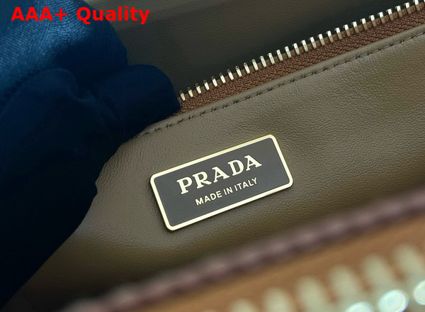 Prada Extra Large Prada Galleria Leather Bag in Natural 1BA802 Replica