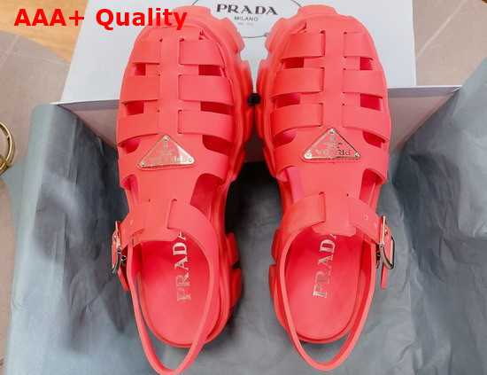 Prada Foam Rubber Sandals Begonia Pink 1X853M Replica