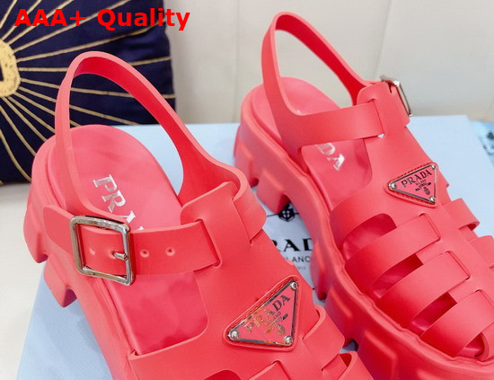 Prada Foam Rubber Sandals Begonia Pink 1X853M Replica