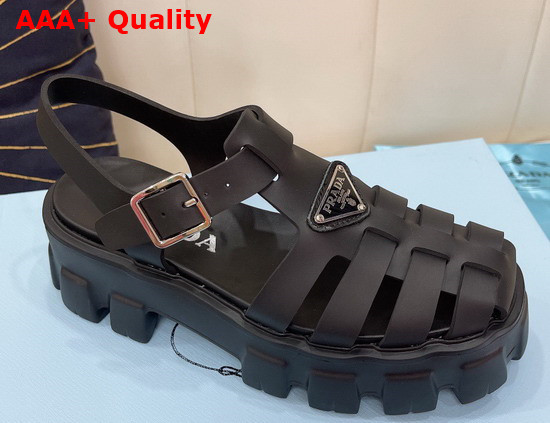 Prada Foam Rubber Sandals in Black 1X853M Replica