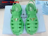 Prada Foam Rubber Sandals in Green 1X853M Replica