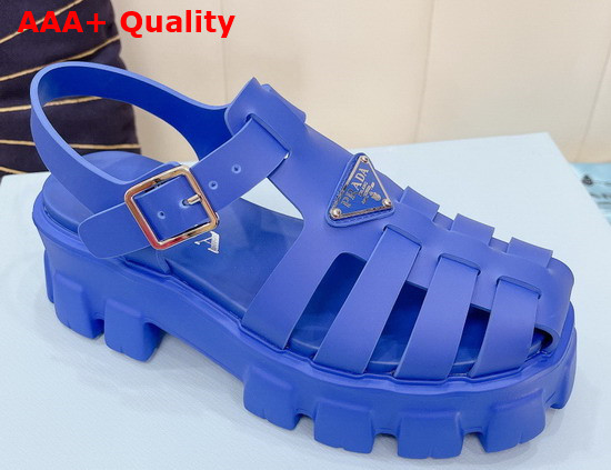 Prada Foam Rubber Sandals in Light Blue 1X853M Replica