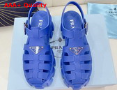 Prada Foam Rubber Sandals in Light Blue 1X853M Replica