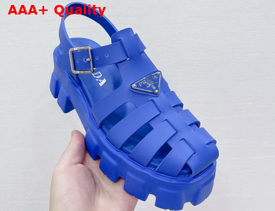 Prada Foam Rubber Sandals in Light Blue 1X853M Replica