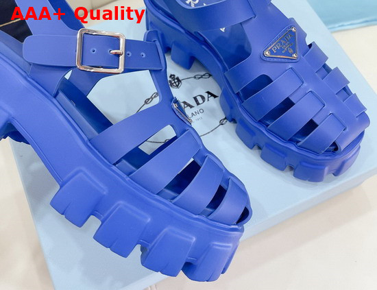 Prada Foam Rubber Sandals in Light Blue 1X853M Replica