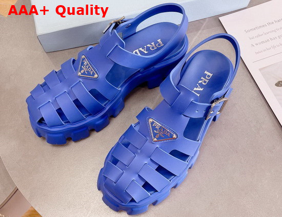 Prada Foam Rubber Sandals in Light Blue 1X853M Replica