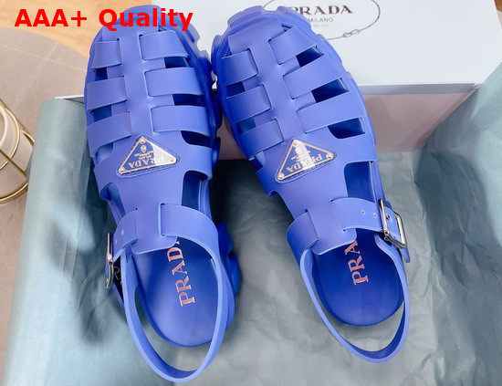 Prada Foam Rubber Sandals in Light Blue 1X853M Replica