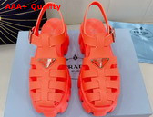 Prada Foam Rubber Sandals in Orange 1X853M Replica