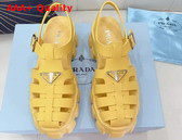 Prada Foam Rubber Sandals in Sunny Yellow 1X853M Replica