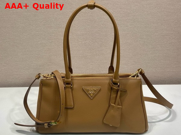 Prada Galleria East West Leather Bag in Natural Replica