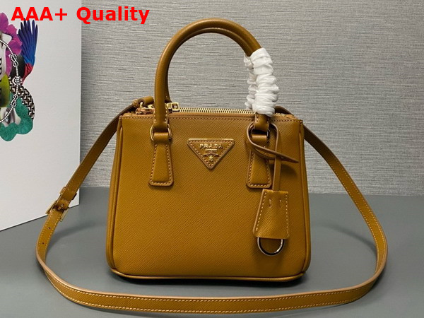 Prada Galleria Saffiano Leather Mini Bag in Caramel 1BA906 Replica