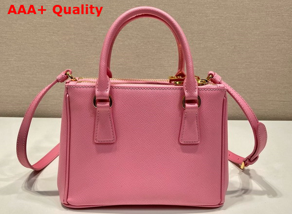 Prada Galleria Saffiano Leather Mini Bag in Pink 1BA906 Replica