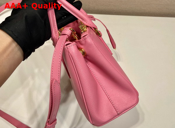 Prada Galleria Saffiano Leather Mini Bag in Pink 1BA906 Replica