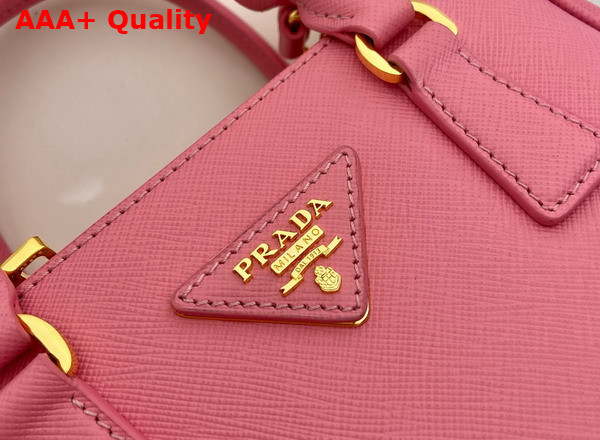 Prada Galleria Saffiano Leather Mini Bag in Pink 1BA906 Replica