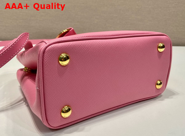 Prada Galleria Saffiano Leather Mini Bag in Pink 1BA906 Replica