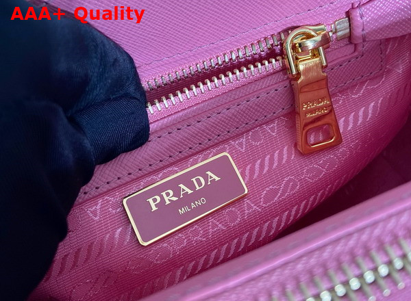 Prada Galleria Saffiano Leather Mini Bag in Pink 1BA906 Replica