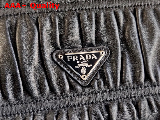 Prada Gaufre Nappa Leather Shoulder Bag in Black Replica