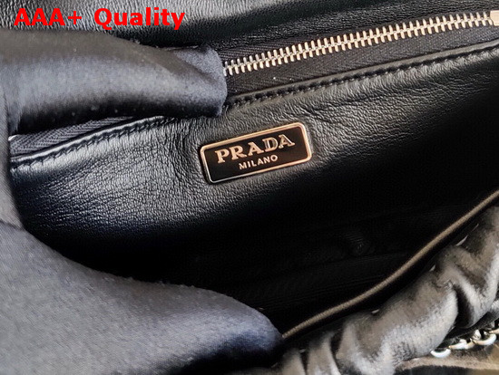 Prada Gaufre Nappa Leather Shoulder Bag in Black Replica