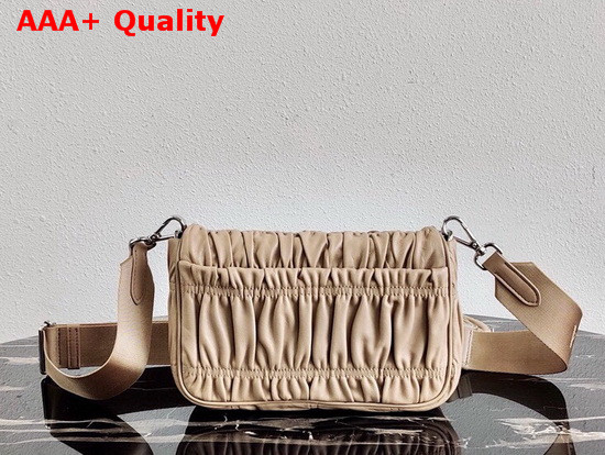 Prada Gaufre Nappa Leather Shoulder Bag in Cameo Beige Replica