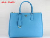 Prada Large Killer Bag Skyblue Leather Replica