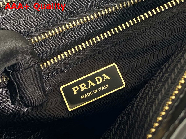 Prada Large Leather Handbag in Black 1BA433 Replica