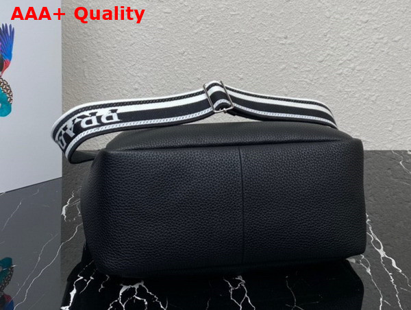 Prada Large Leather Handbag in Black 1BC170 Replica