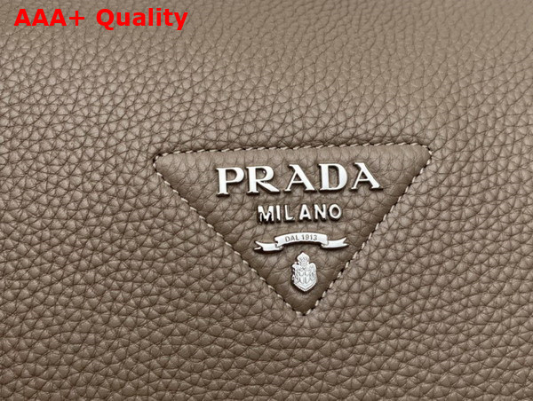 Prada Large Leather Handbag in Clay Grey 1BC170 Replica