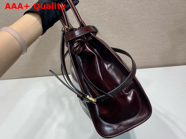 Prada Large Leather Handbag in Dark Brown 1BA433 Replica