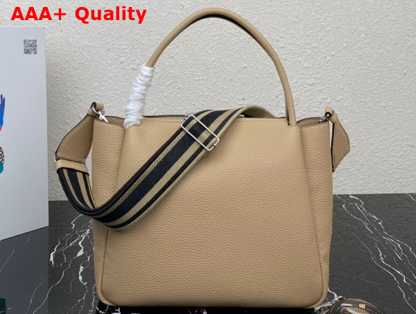 Prada Large Leather Handbag in Sand Color 1BC170 Replica