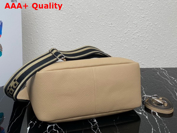 Prada Large Leather Handbag in Sand Color 1BC170 Replica