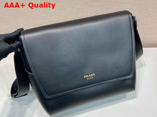 Prada Large Leather Shoulder Bag in Black 2VD068 Replica