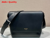 Prada Large Leather Shoulder Bag in Black 2VD068 Replica