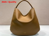 Prada Large Leather Shoulder Bag in Caramel 1BC219 Replica