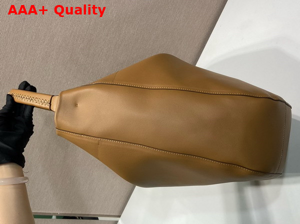 Prada Large Leather Shoulder Bag in Caramel 1BC219 Replica