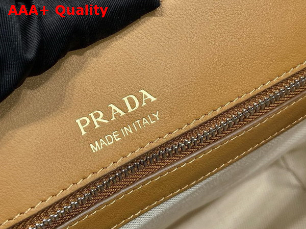 Prada Large Leather Shoulder Bag in Caramel 2VD068 Replica