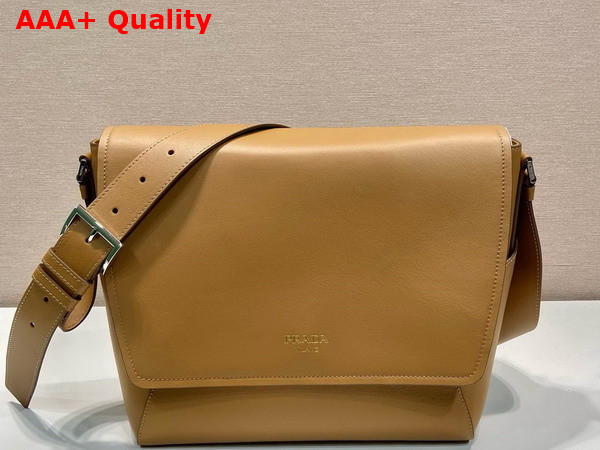 Prada Large Leather Shoulder Bag in Caramel 2VD068 Replica