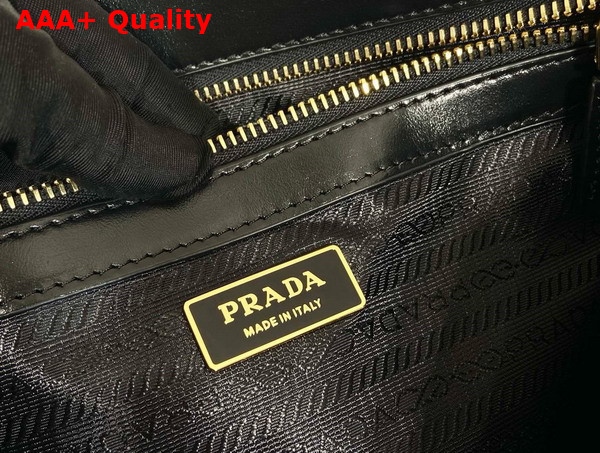 Prada Large Leather Tote Bag in Black 1BG460 Replica