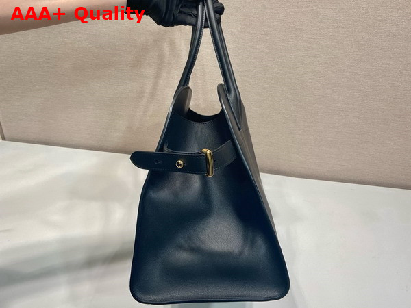 Prada Large Leather Tote Bag in Black 1BG508 Replica