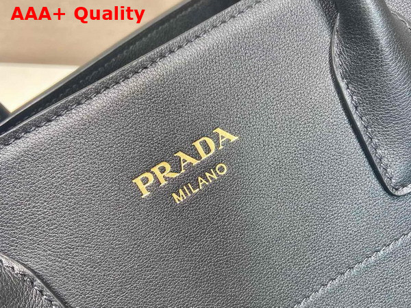 Prada Large Leather Tote Bag in Black 1BG508 Replica