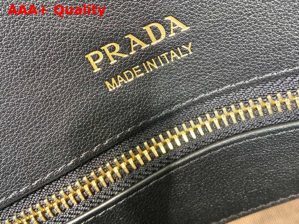 Prada Large Leather Tote Bag in Black 1BG508 Replica