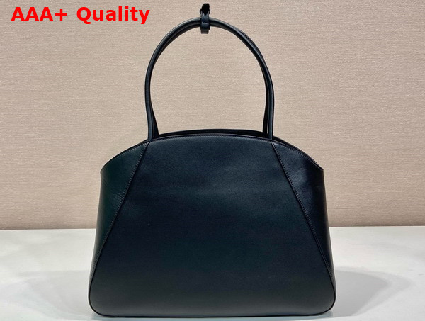 Prada Large Leather Tote Bag in Black 1BG510 Replica