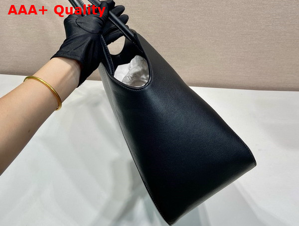 Prada Large Leather Tote Bag in Black 1BG510 Replica