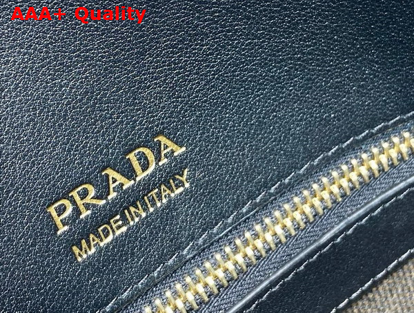 Prada Large Leather Tote Bag in Black 1BG510 Replica