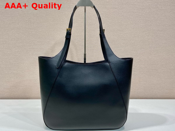 Prada Large Leather Tote Bag in Black 1BG512 Replica