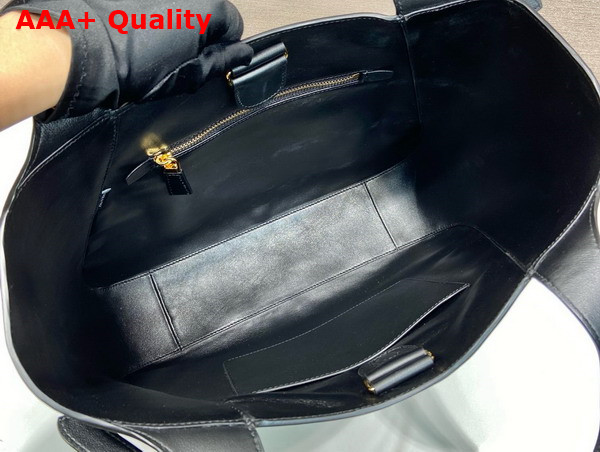 Prada Large Leather Tote Bag in Black 1BG512 Replica