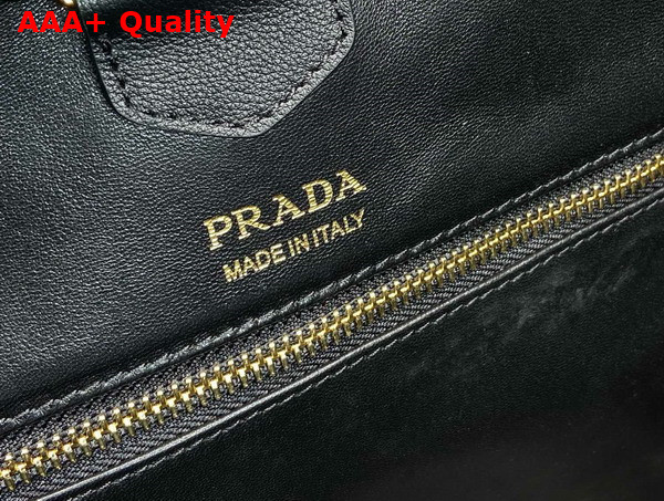 Prada Large Leather Tote Bag in Black 1BG512 Replica