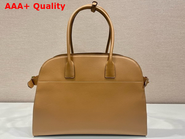 Prada Large Leather Tote Bag in Caramel 1BG508 Replica