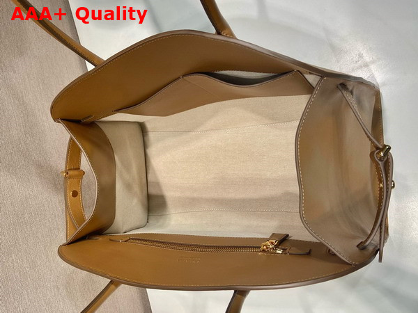 Prada Large Leather Tote Bag in Caramel 1BG508 Replica