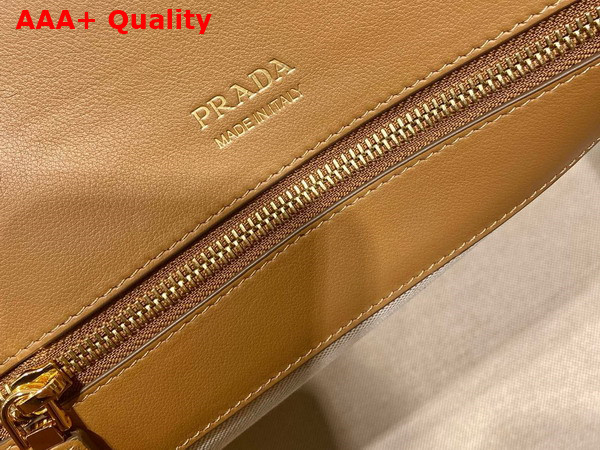 Prada Large Leather Tote Bag in Caramel 1BG508 Replica